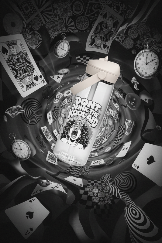 B&W Bottle Down the Rabbit Hole
