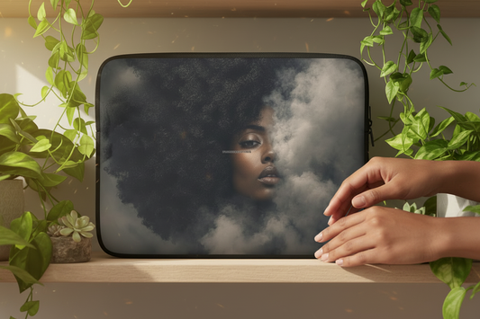 Curls Through Clouds Laptop Sleeve – Lifestyle
