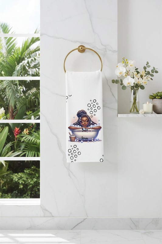 Hand Towel Self Care – Marble Gold