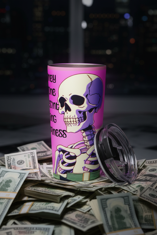 Money Alone Tumbler – Tight Front & Back Shot