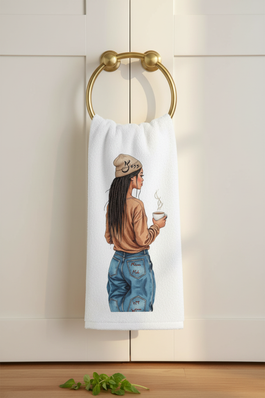 Morning Coffee White – Close Up Towel