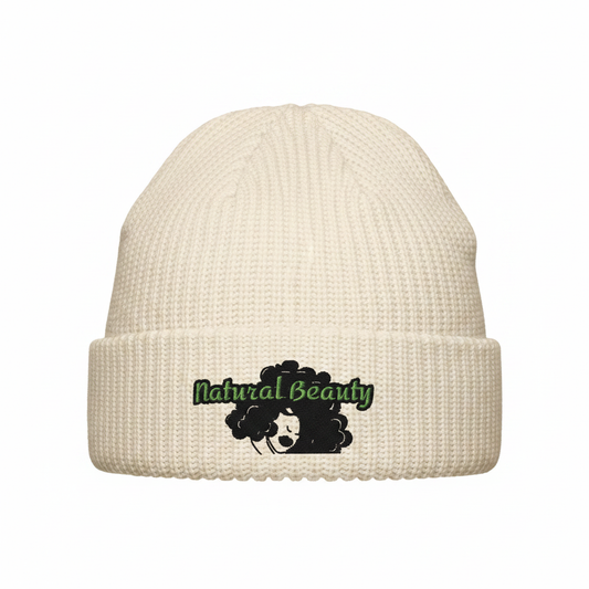 Natural Beauty Beanie – Cream Front