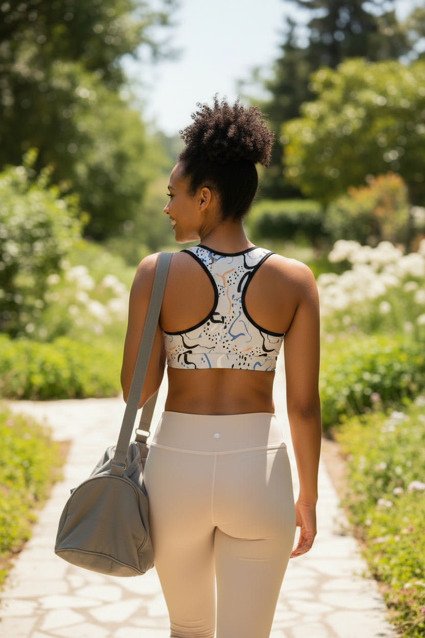 Sports Bra Wavy – Back Pose