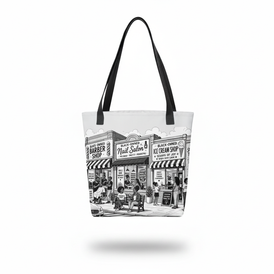 Support Black Business Tote – No Hand v2