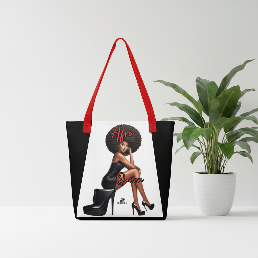 Tote Bag Afro Queen - Red Stand v2