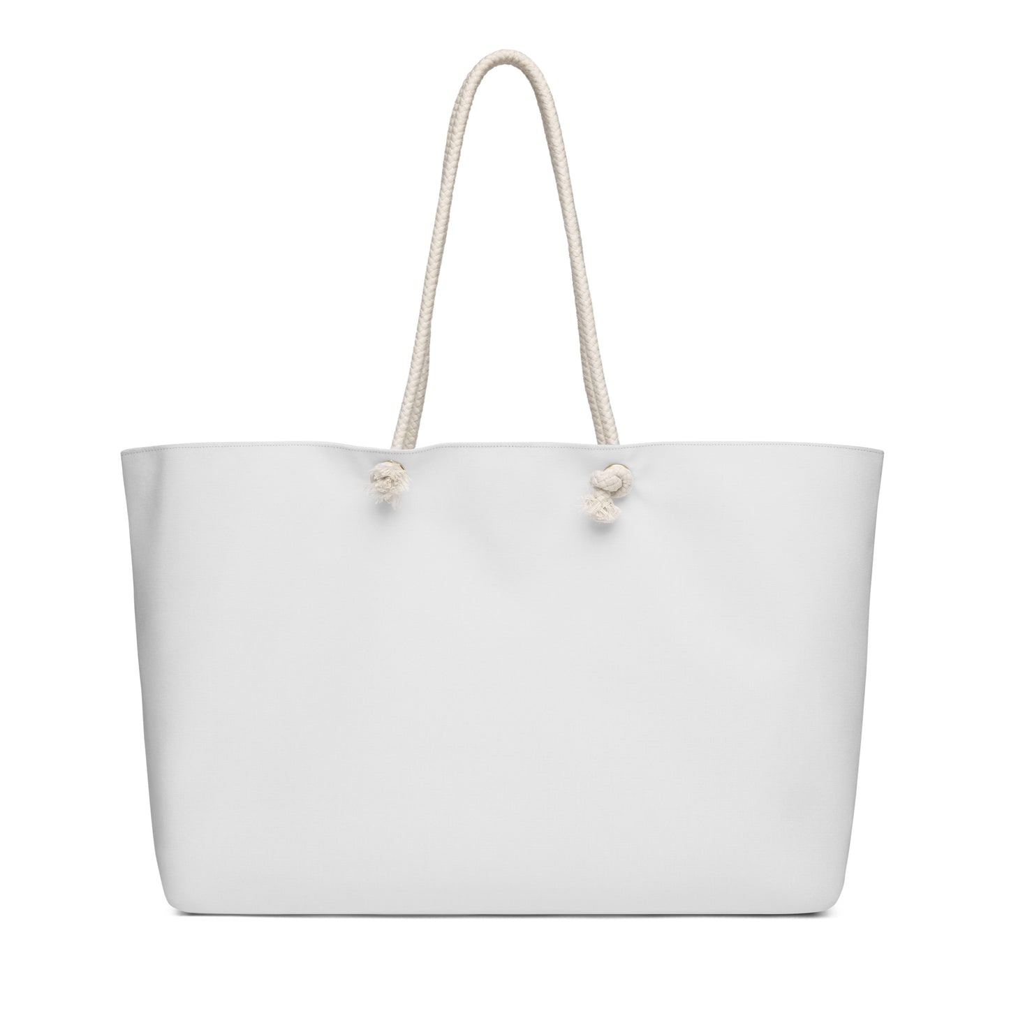 White minimalist tote bag with rope handles, ideal for everyday use and inspirational gifts, featuring the Tote Bag – Dream Big design and faith-inspired messaging.