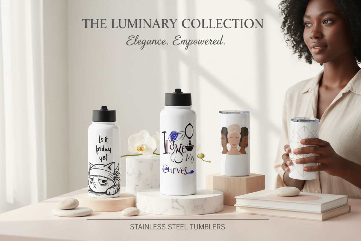 Tapered stainless steel tumbler