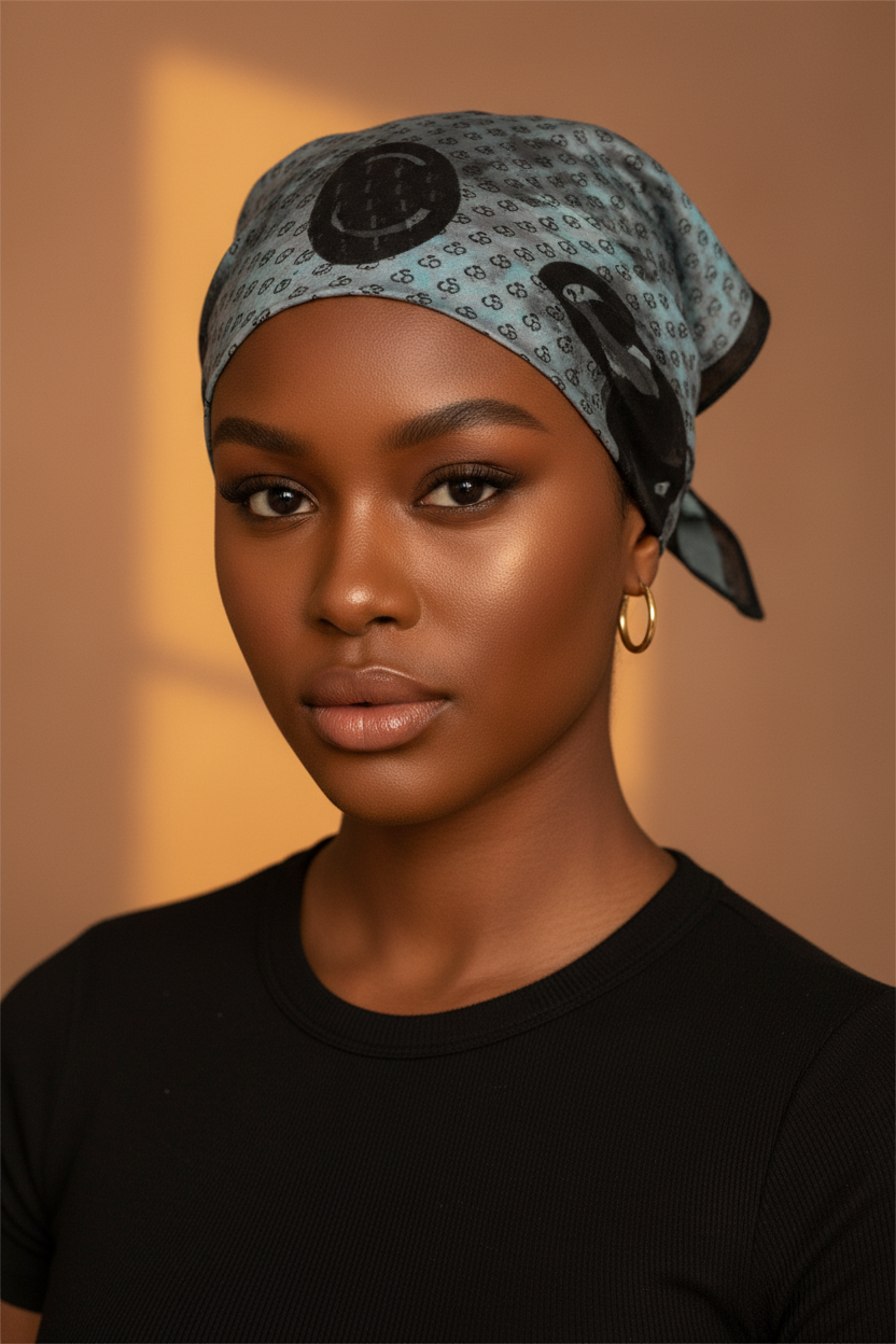 Abstract Art – Close-Up Head Scarf