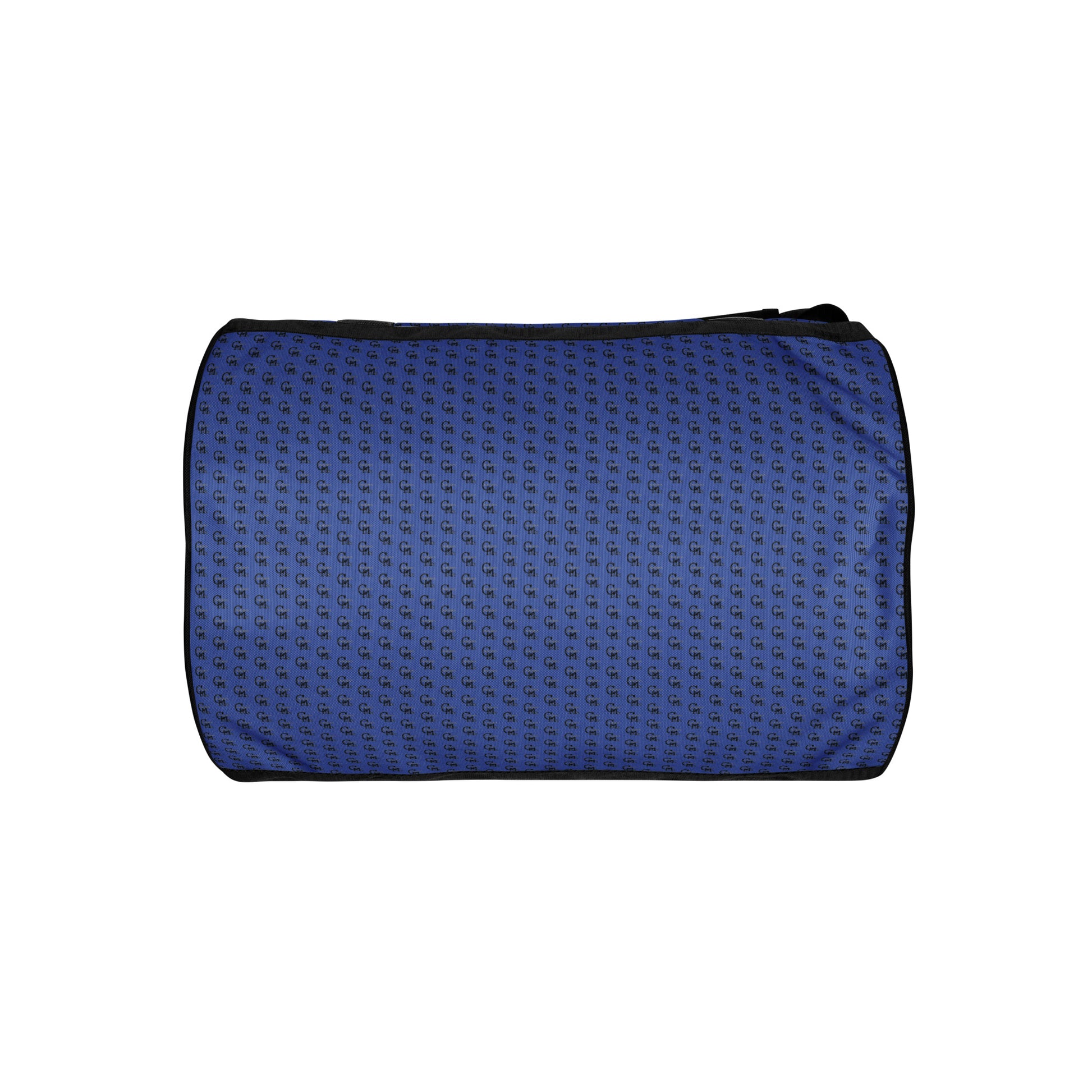 Gym Bag – Midnight featuring a deep blue body with a subtle repeating pattern, black trim, and durable material designed for everyday use and fitness convenience.