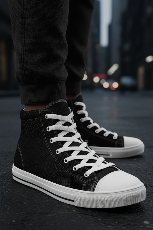 Black Leather Look – 3/4 Front