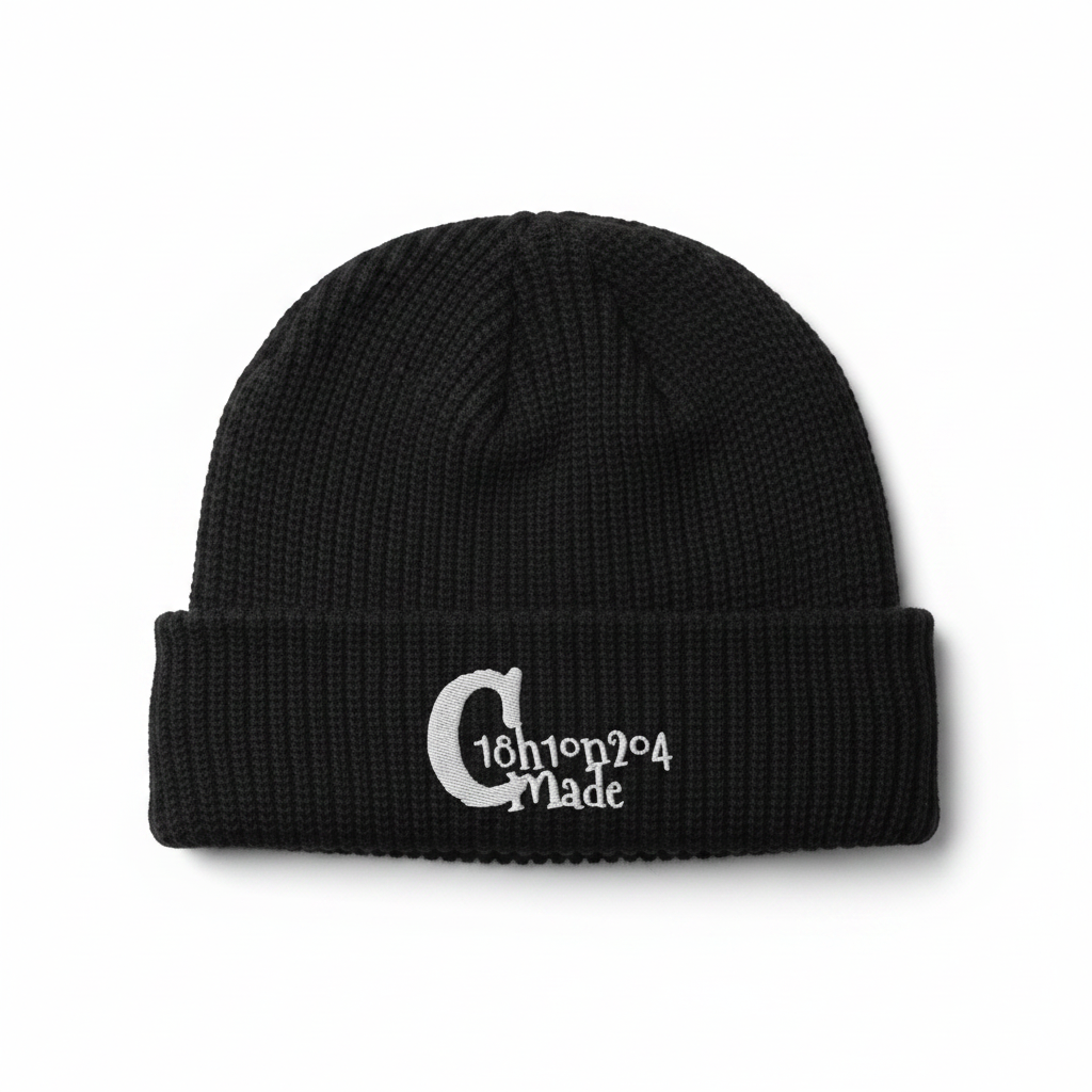 C18H10N2O4 Beanie – Black