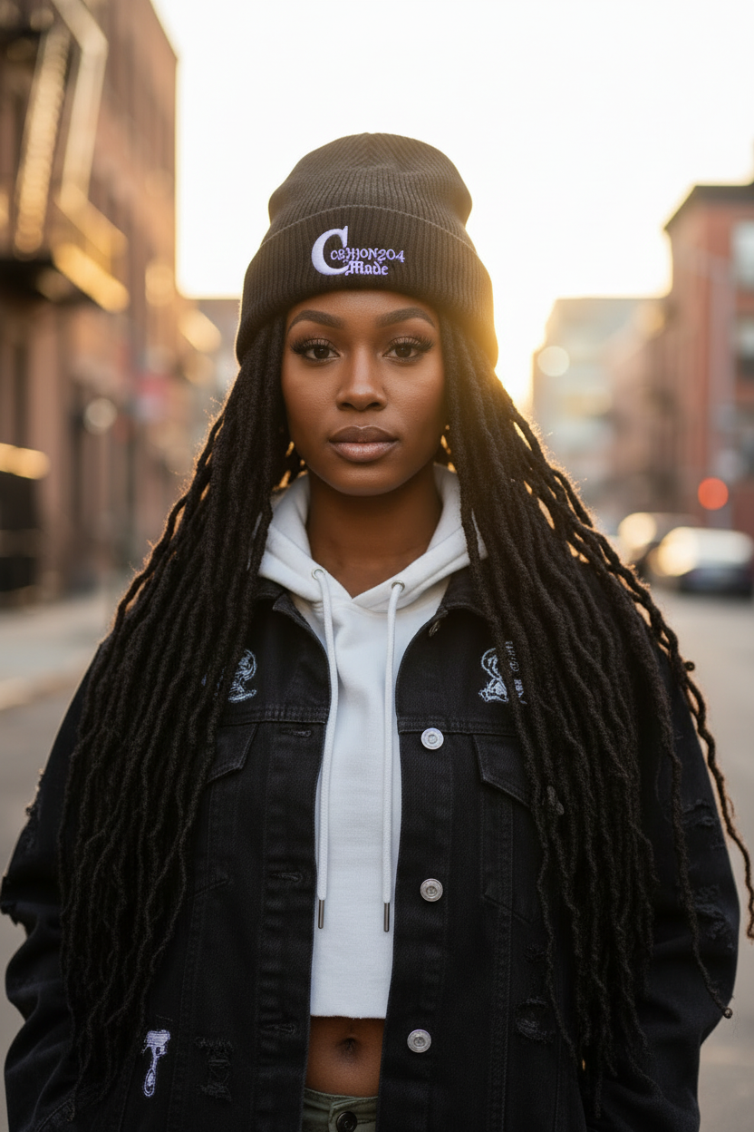 C18H10N2O4 Beanie – Face & Embroidery