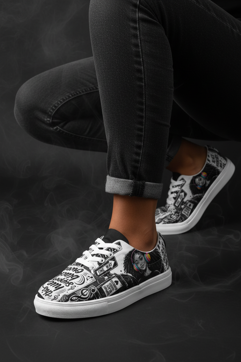 Canvas Shoes - Extreme Close-Up