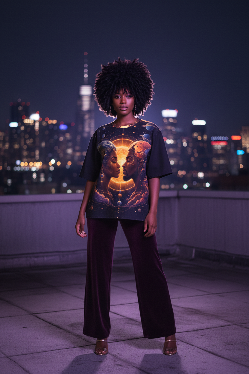 Cosmic Love Tee - Front Lifestyle