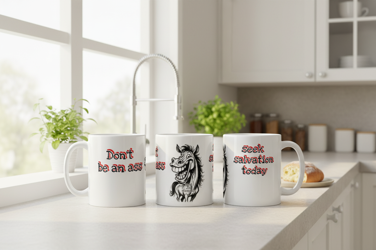 Don't Be An Ass Mug - All Angles Kitchen Windowsill