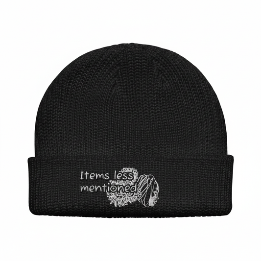Floral Crown Beanie – Black Front