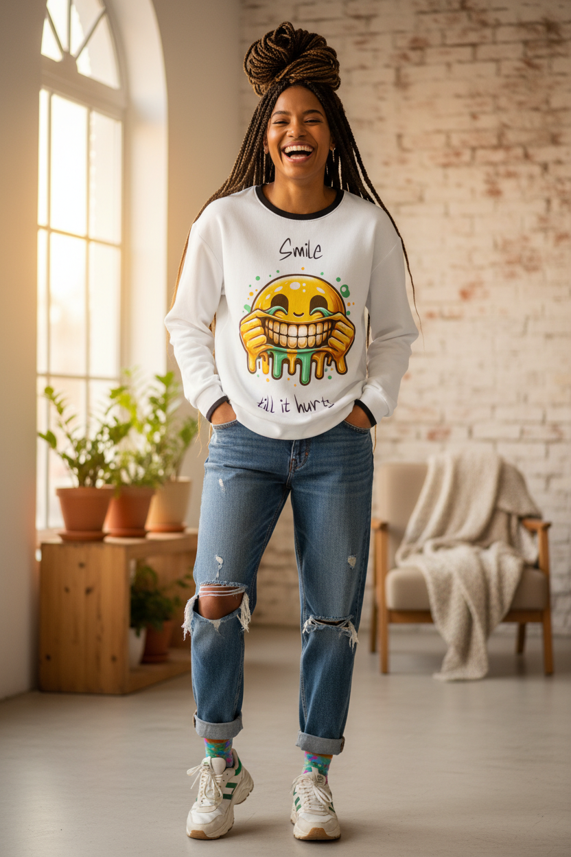 Goofy Grin Sweatshirt - Lifestyle