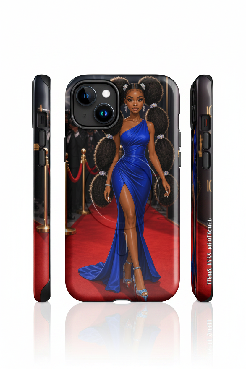 Red Carpet Queen MagSafe Tough iPhone Case - three angles on white table