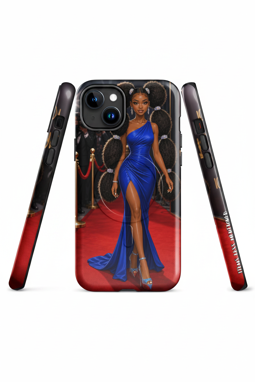 Red Carpet Queen MagSafe Tough iPhone Case - multiple angles on white surface