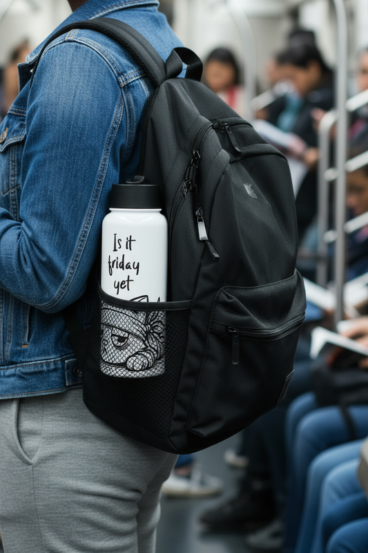 Is It Friday Yet – Bag & Bottle Close Up