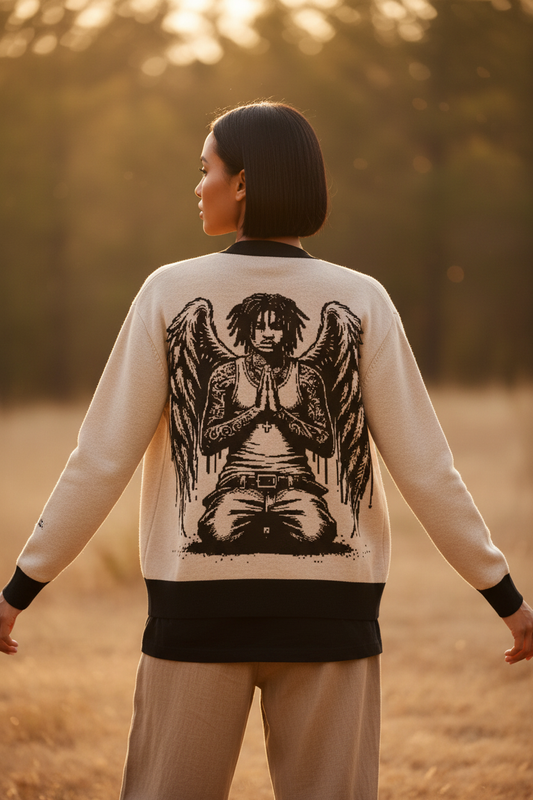 Knitted Cardigan Divine Locs – Back