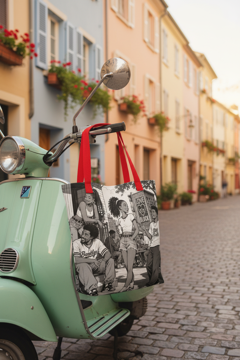 Love the Block Tote – Red Handlebar