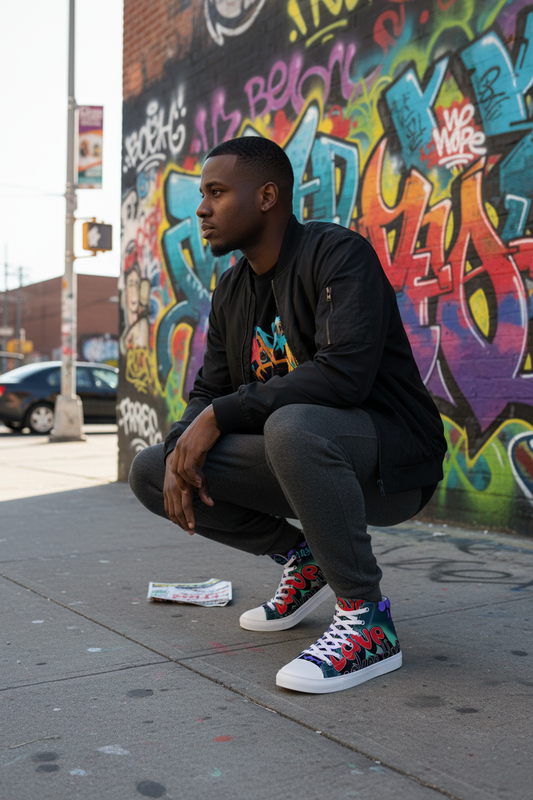 Men's High Top Sneakers – Graffiti