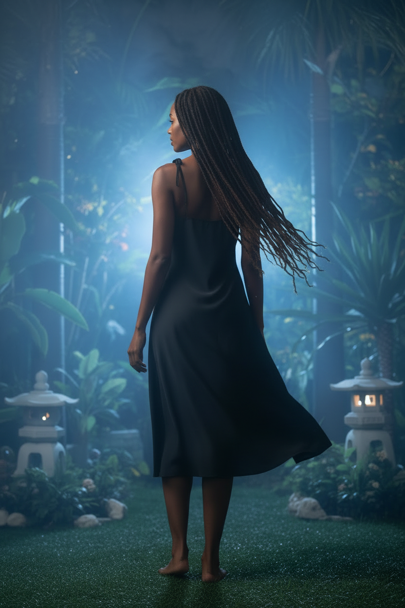 Moon Goddess Dress – Plain Black Back