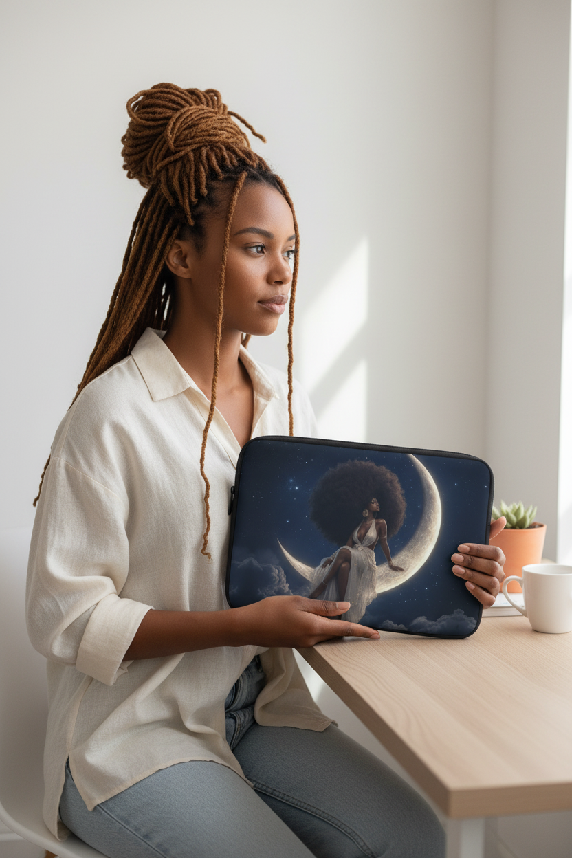 Moon Goddess Laptop Sleeve Lifestyle