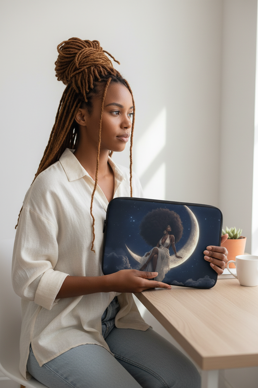 Moon Goddess Laptop Sleeve Lifestyle