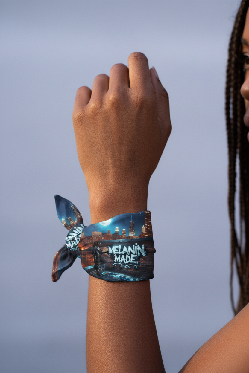 Moonlit Mural – Wrist Tie