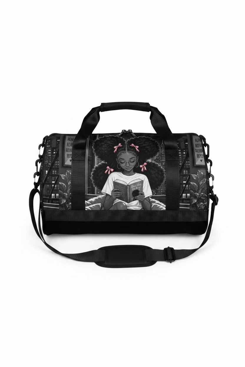 Pretty in Pink Gym Bag — Full Flat Lay