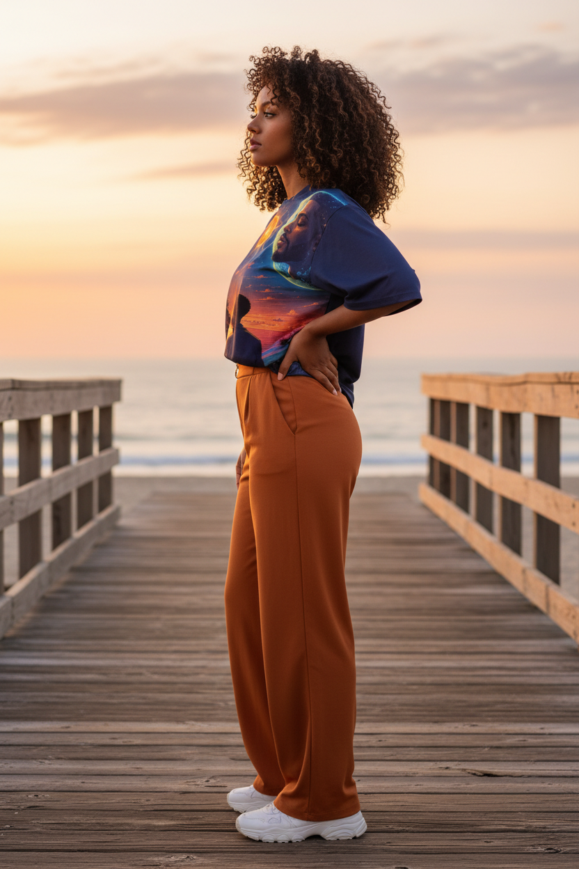 Sun & Moon Tee - Side Lifestyle