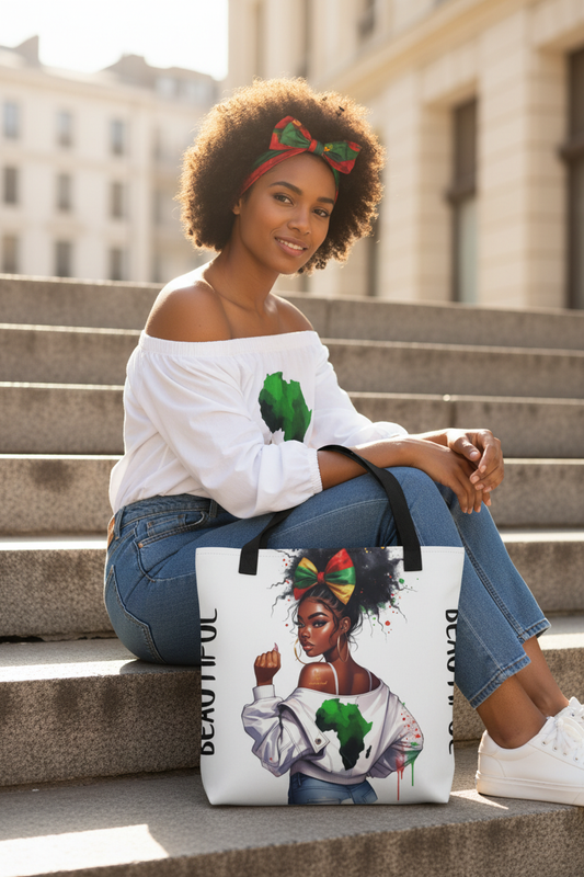 Tote Bag – Beautiful - Sitting on Steps