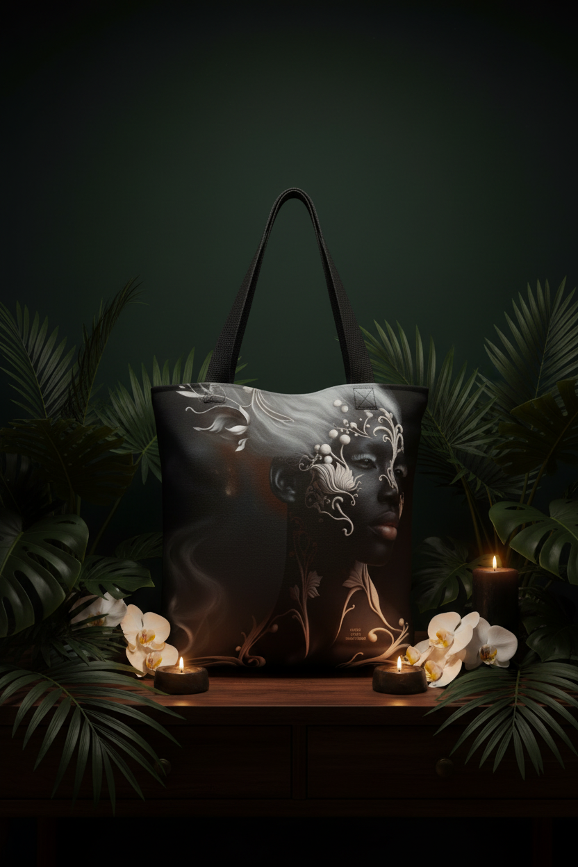 Tote Bag – Botanical Woman - Bag Solo Dark