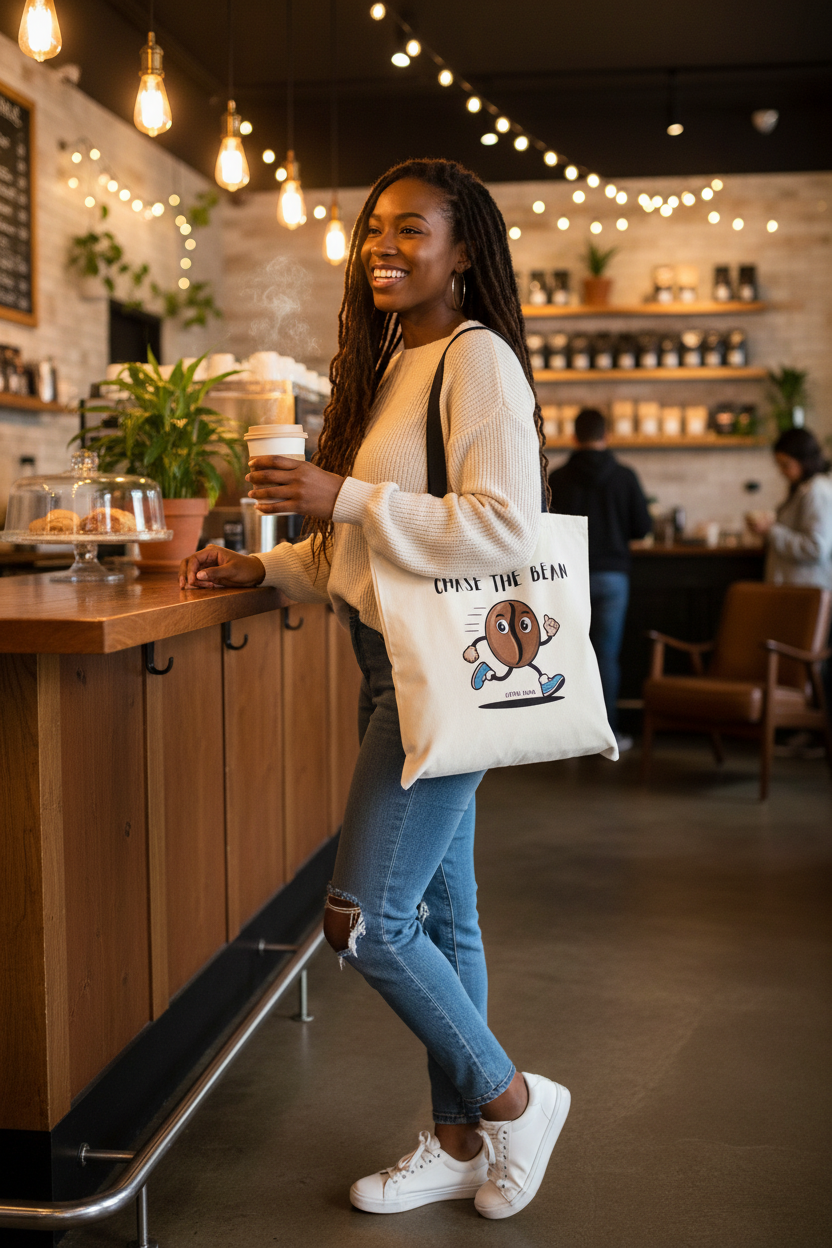 Tote Bag – Chase the Bean - Lifestyle
