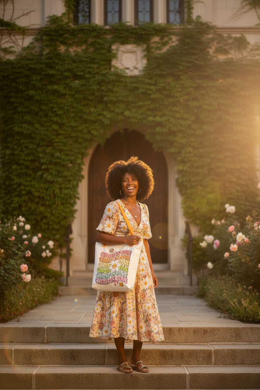 Tote Bag Christ Is Love - Portrait