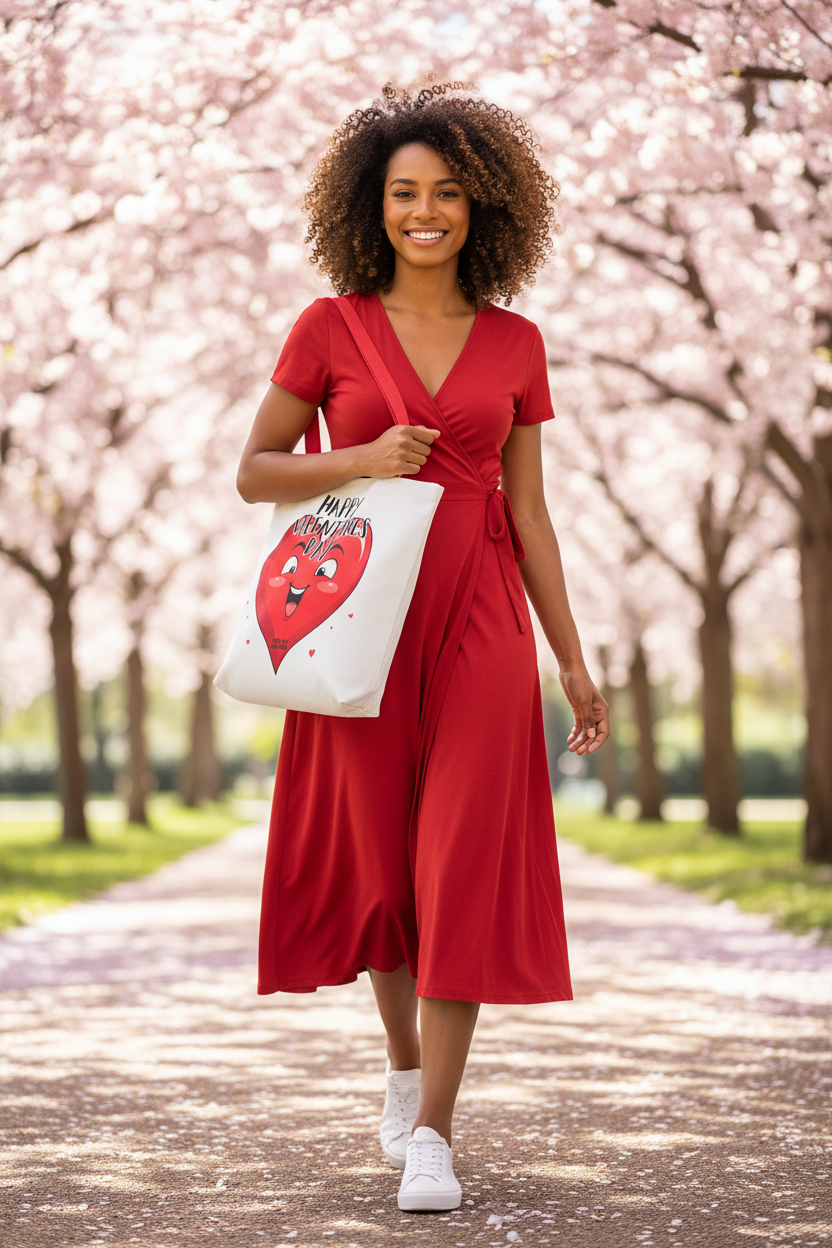 Tote Bag – Happy Valentine - Model Lifestyle