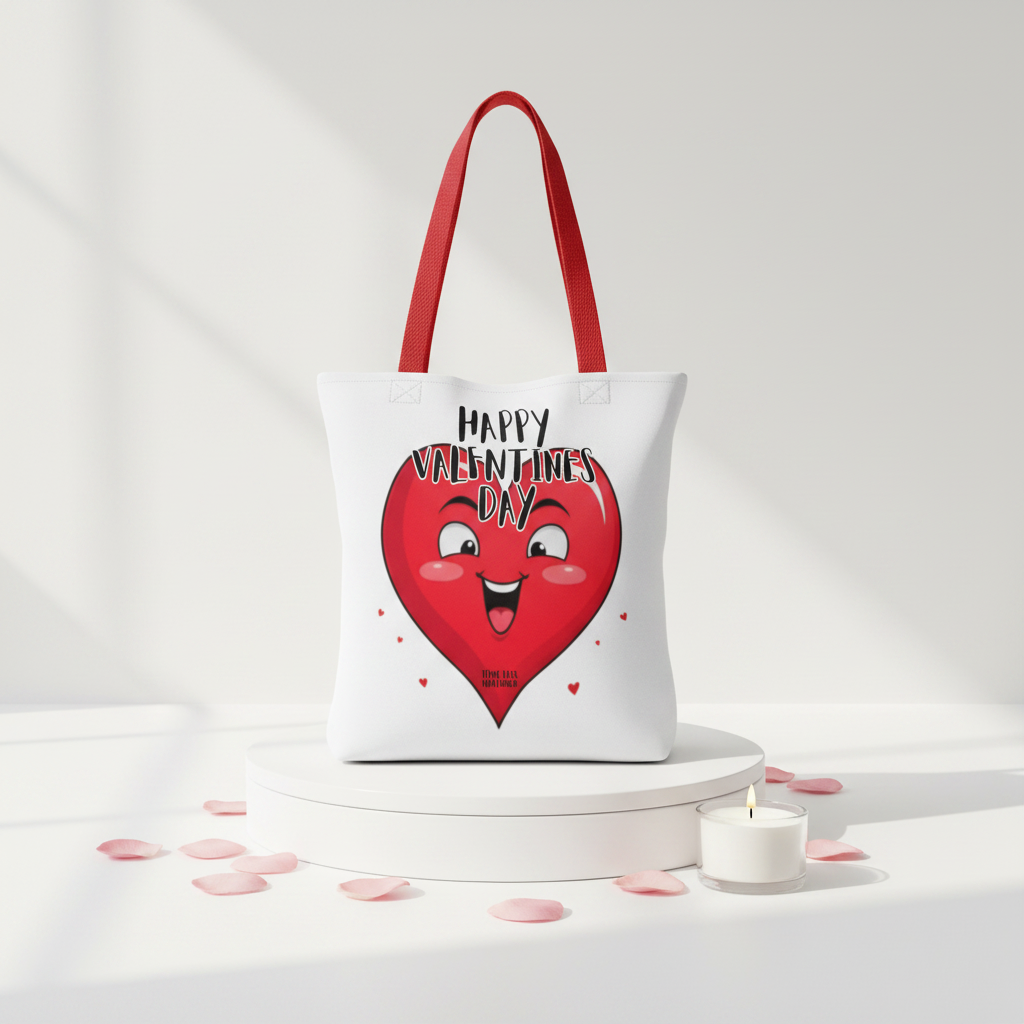 Tote Bag Happy Valentine - Red Stand