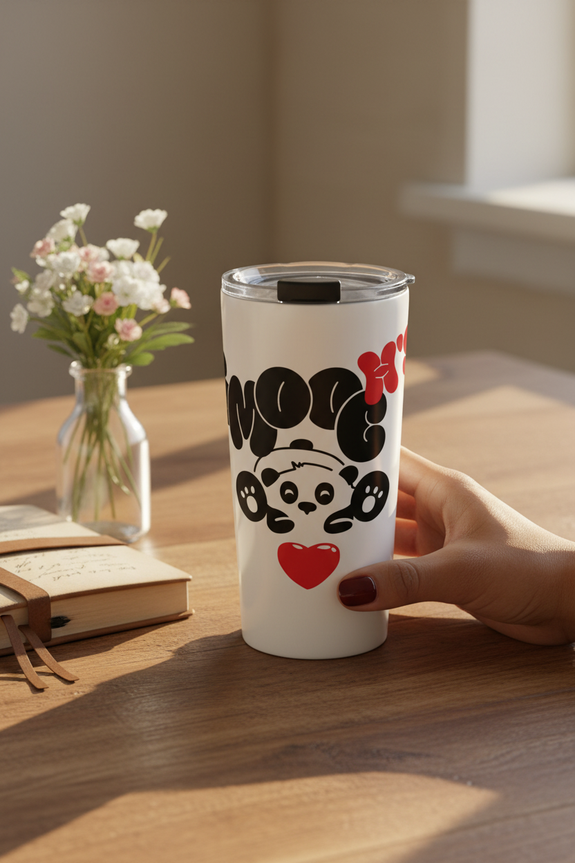 Tumbler Hugs Bears Smooches – Desk Close Up