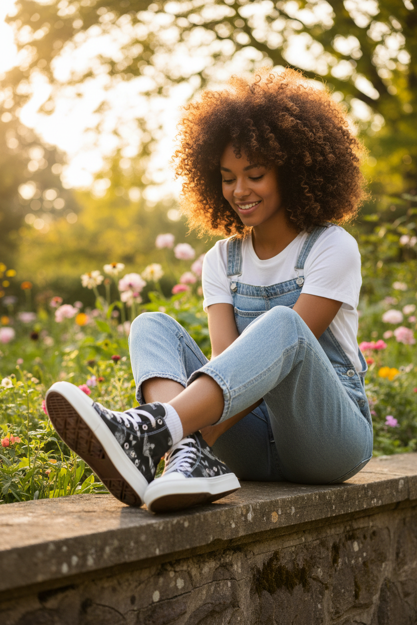 Women's High Top Sneakers – Butterfly