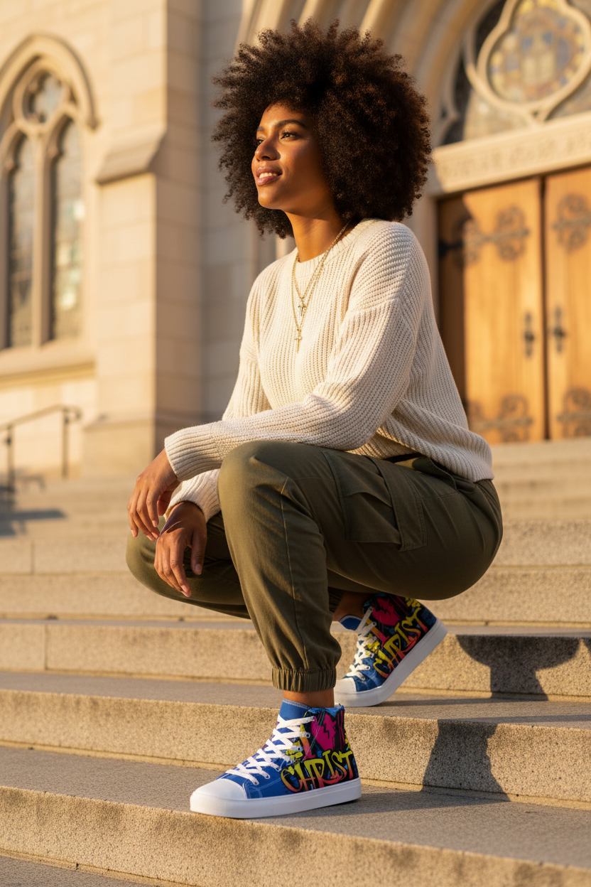 Women's High Top Sneakers – I Love Christ