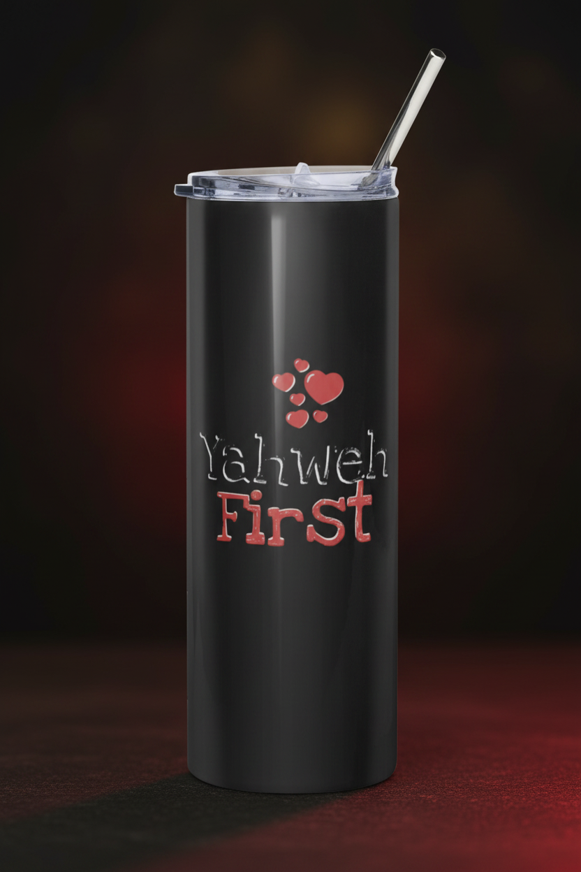 Yahweh First Tumbler – Solo Tight Shot