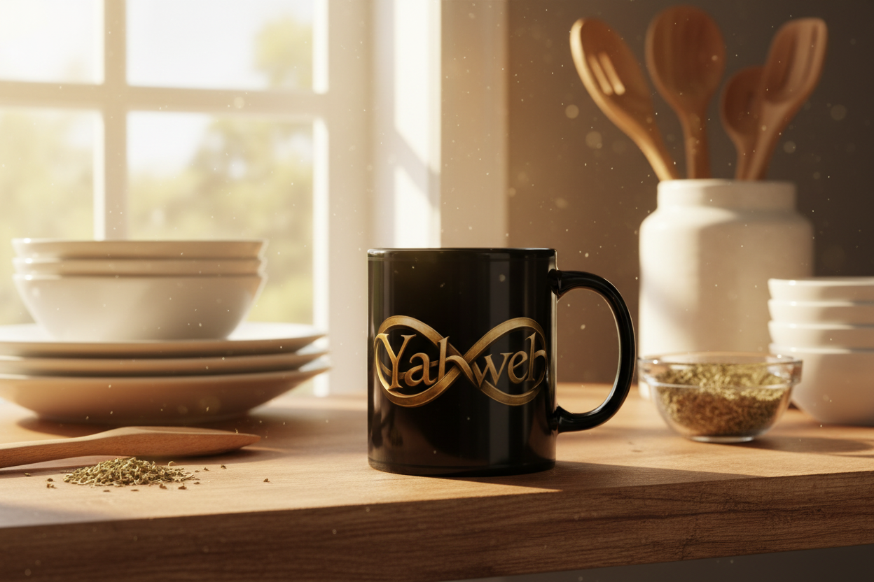 Yahweh Infinity Mug - Kitchen Shelf