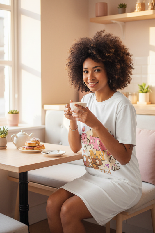 You Are My Cup of Tea T-Shirt Dress - Lifestyle